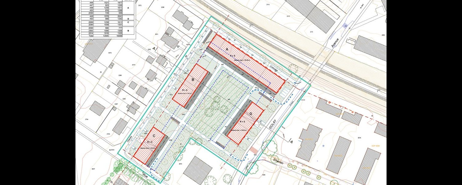 Plan extrait du Plan localisé de quartier 29461